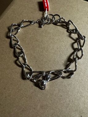 Miss Sixty Silver Chunky Chain Necklace with Heart Charm